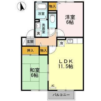 【間取り】 | セジュール渡邊　Ｃ