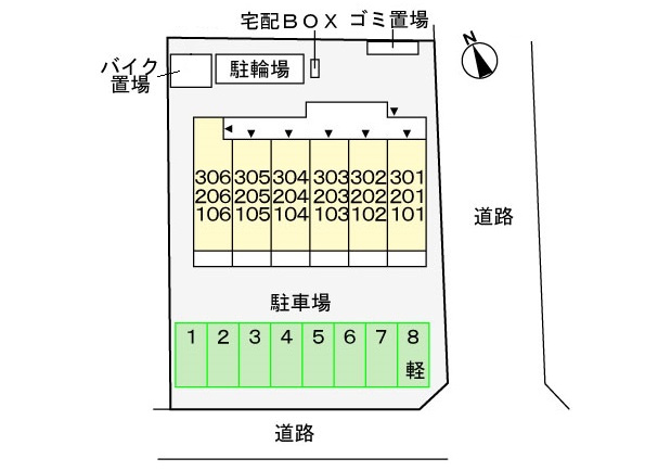 コンフォール中神の区画図