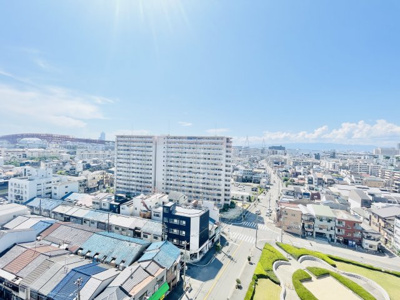 【展望】 | ベイシティ大阪センタープラザ | ■バルコニーからの眺望です。カーテンは開けっ放しでもよさそうですね。