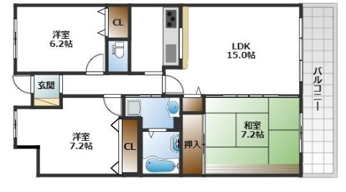 【間取り】 | ロフティ少路