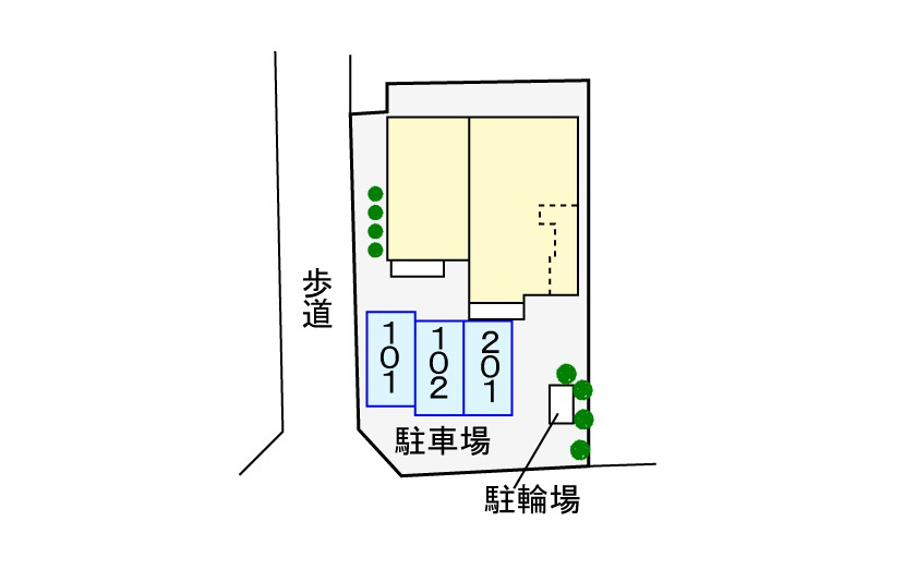 メゾン中の池の駐車場