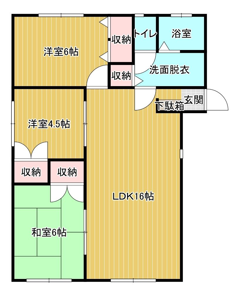 翠花苑Aの間取り