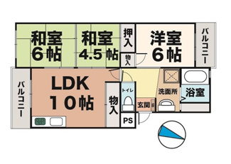 【間取り】 | リバーサイド春日手