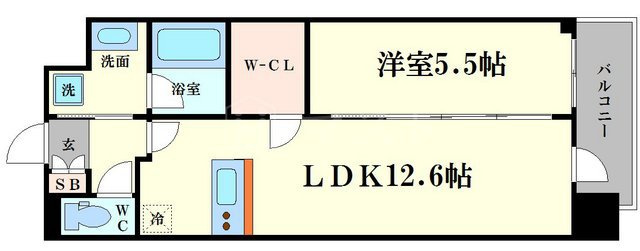 プレサンス心斎橋ニストの間取り