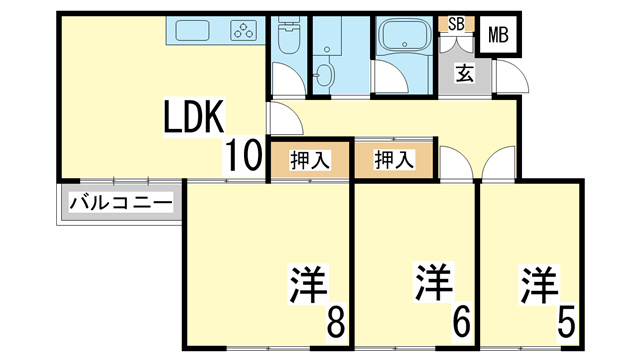 【間取り】 | グリーンハイツ妙法寺B棟