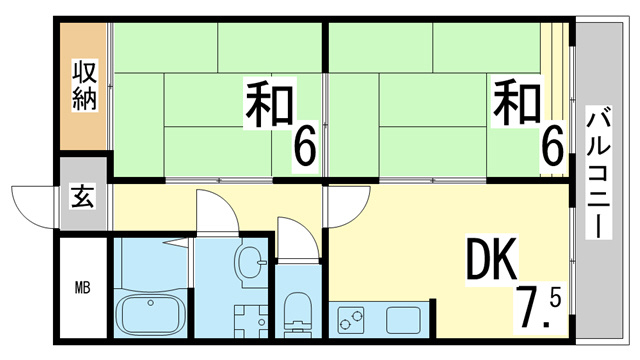 【間取り】 | ハイツ菊水