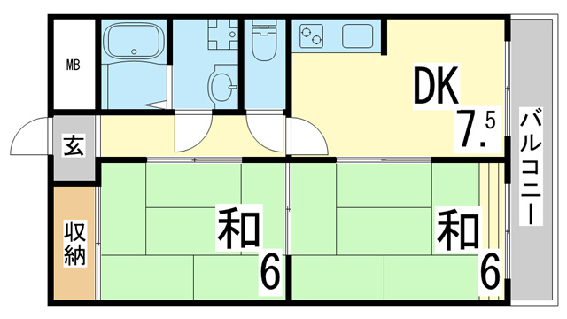 【間取り】 | ハイツ菊水