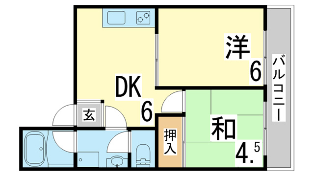 【間取り】 | ハイツ菊水