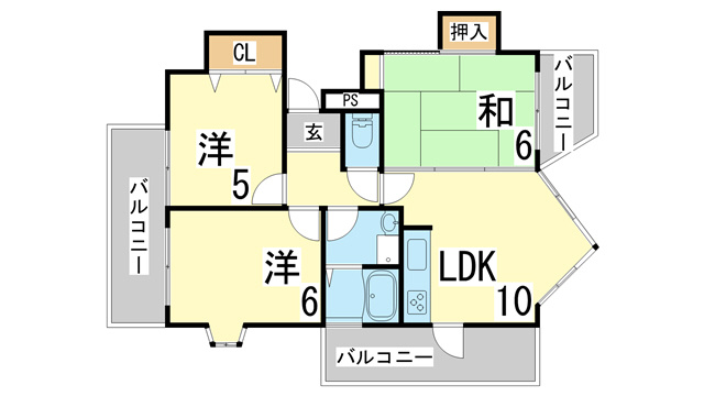【間取り】 | ル・パレ須磨
