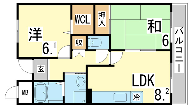 【間取り】 | ル・ソレイユ須磨