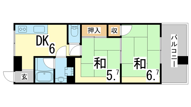 【間取り】 | クイーンズハイツ名倉