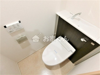 【トイレ】 | メルディアキューブ新長田 | ウォシュレット(写真は別のお部屋です)