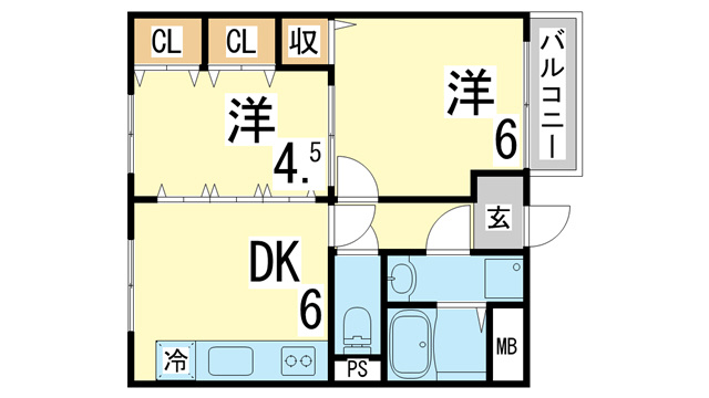 【間取り】 | グレイスハイツ東須磨