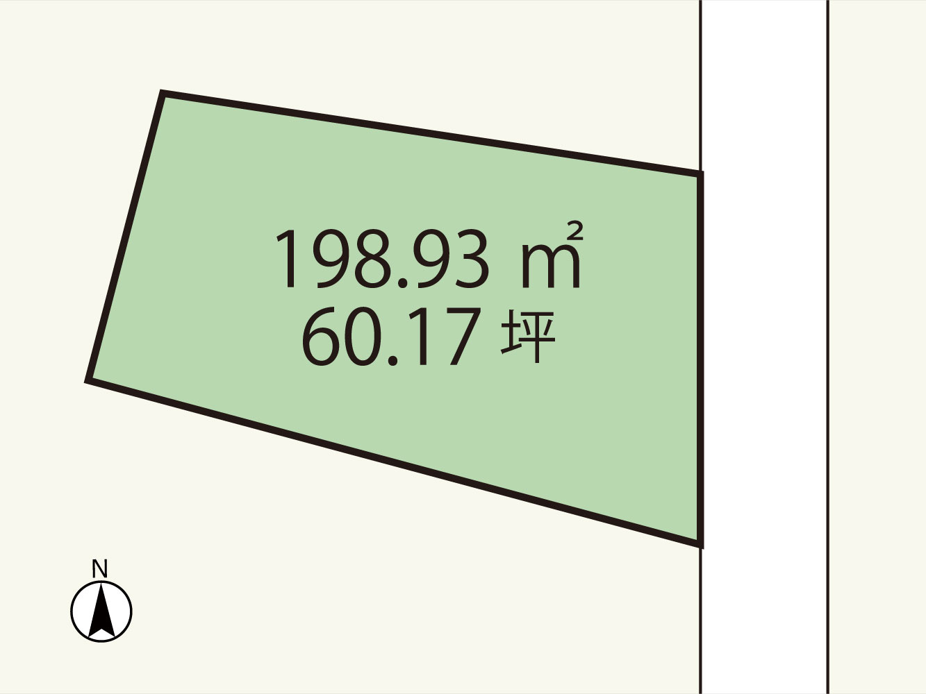 呉市安浦町中央北2丁目土地の土地図