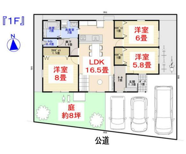 【土地図＋建物プラン例】 | 高知県香南市香我美町下分　売土地