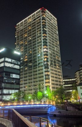 ブリリアザタワー東京八重洲アベニューの外観|外観：夜　※マンション近くにある高橋のライトアップとの組み合わせがとても映えてます。