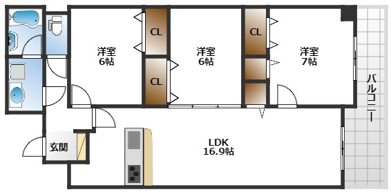 【間取り】 | シャトー桃山台