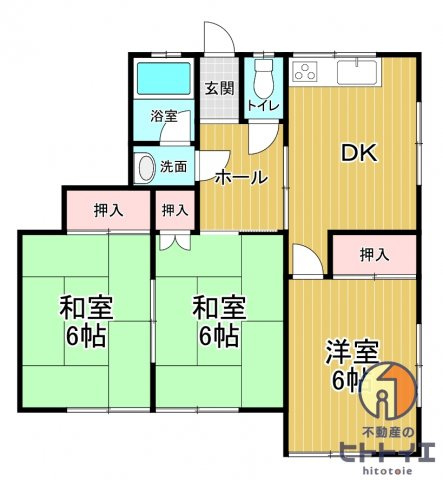 大篭アパートの間取り