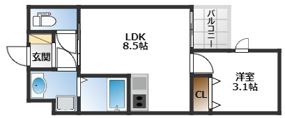 【間取り】 | アヴェニール蛍池南町