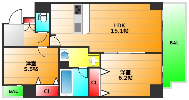 ホリエ出雲の間取り