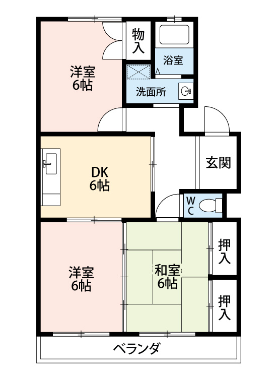 サンライズベル　　刈谷市の賃貸ならクラスホーム刈谷店の間取り