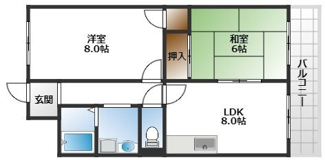 【間取り】 | ラポール春日
