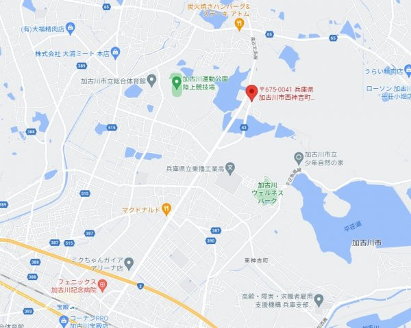 加古川市西神吉町宮前（上物付）土地の地図