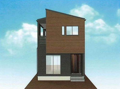 新築一戸建て　倉敷市福島の外観パース