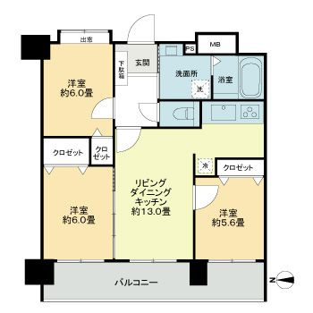 【間取り】 | ライオンズプラザ大濠公園