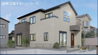 【外観パース】 | 海老名市上今泉５丁目　新築戸建て　全１棟　【仲介手数料無料】 | □■当社なら諸費用を最大限削減できます■□