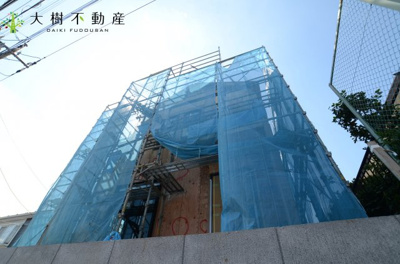 【外観】 | 海老名市上今泉５丁目　新築戸建て　全１棟　【仲介手数料無料】 | ※令和4年10月上旬に撮影