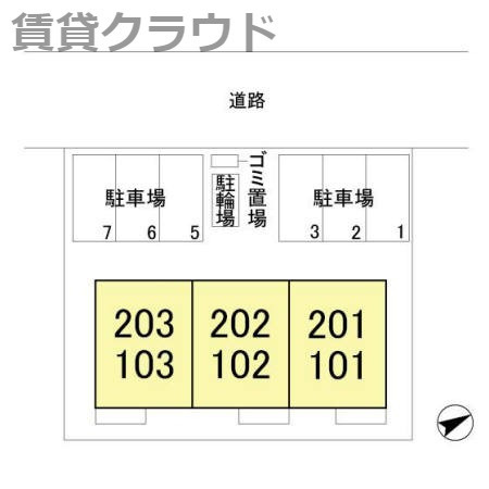 ベルフォーレ千葉寺の区画図