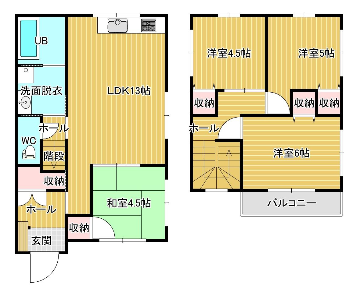 卯垣２丁目★未入居物件の間取り