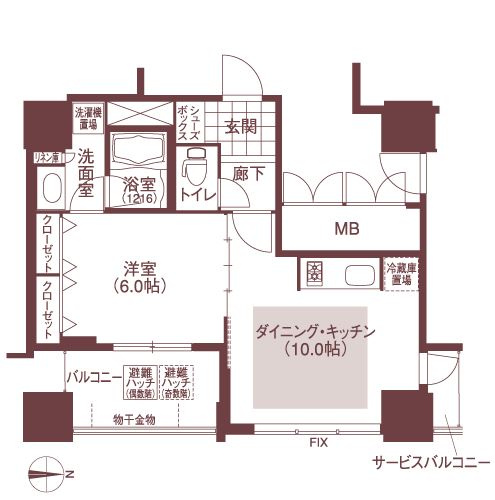 アルグラッド　ザ・タワー心斎橋の間取り
