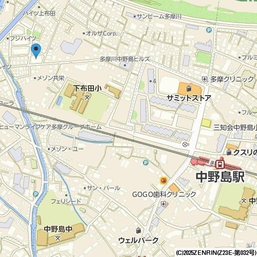 テラス上布田の地図