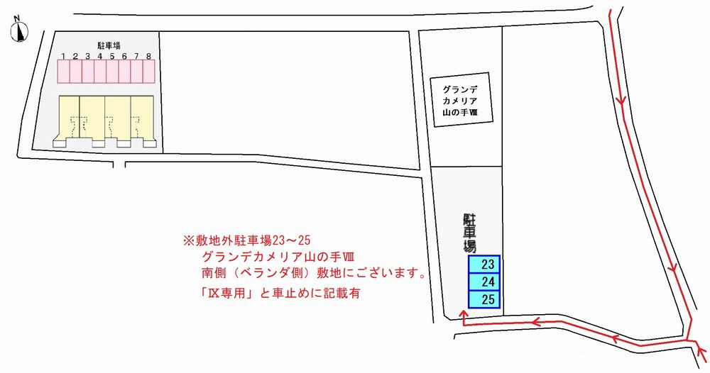 グランデカメリア山の手Ⅸの区画図