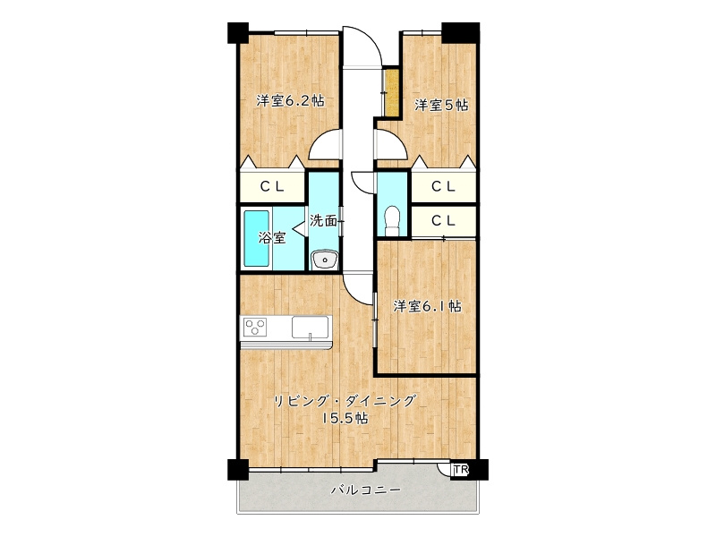 グラジオ姫路駅前Ⅱの間取り