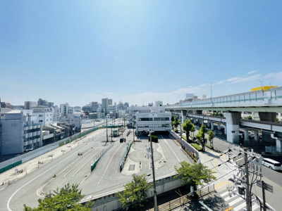 【展望】 | 藤和市岡ハイタウン | ■西側バルコニーからの眺望。教習所が見えます。見渡し◎