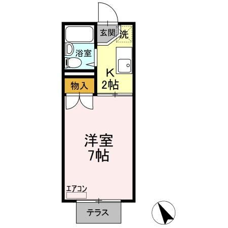 ヴィラ中山 A棟の間取り