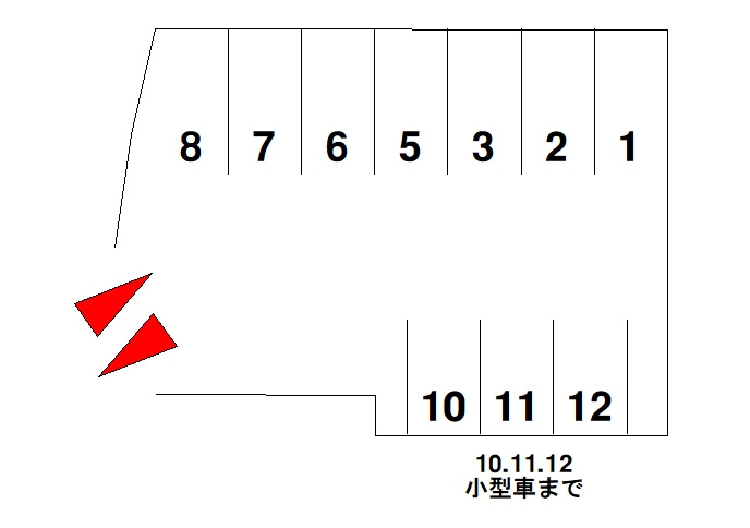 万葉モータープールの区画図