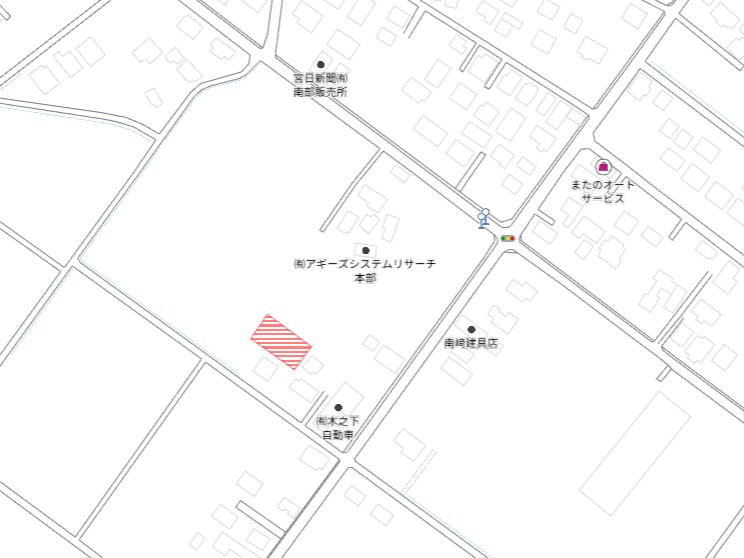 都城市安久町の売地の土地図