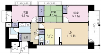 【間取り】 | クラウンハイム上町台セントラル ラ・カーサ