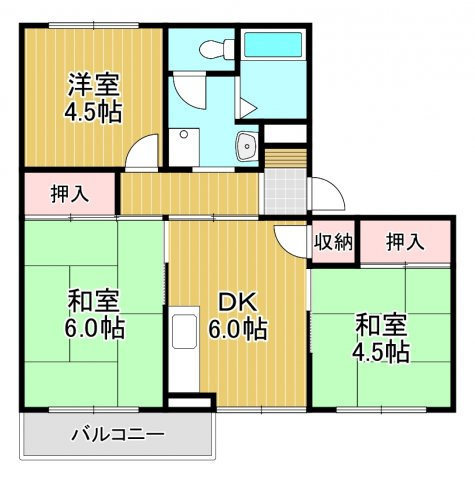 沼善ハイツの間取り