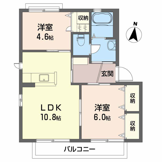 【間取り】 | メゾンウィステリア Ｂ棟