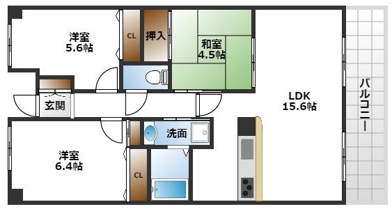 【間取り】 | パークビュー緑地公園