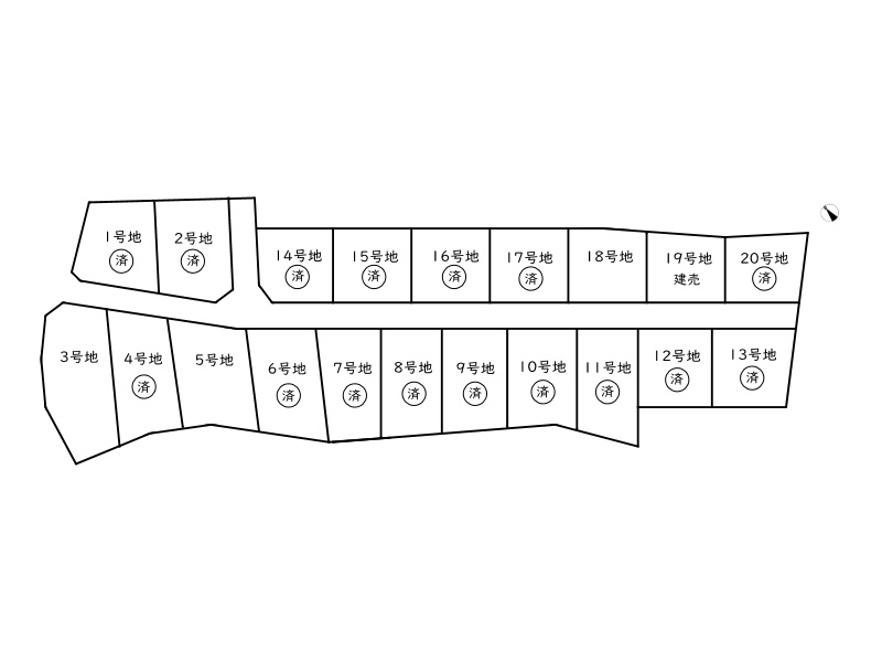 姫路市夢前町寺／20区画の区画図