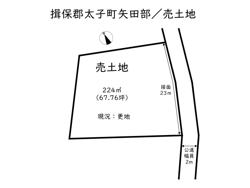 揖保郡太子町矢田部／売土地の土地図