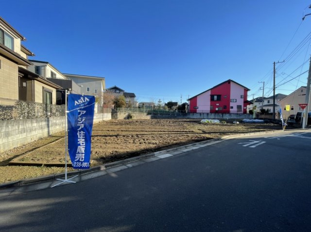 川越市寺尾　土地の外観|◇現地（2021年12月）撮影◇
敷地面積が広々とした６０坪です！建築条件はありません！小・中学校が徒歩２分！お子様の通学に安心です♪