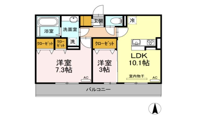 ウエストヒルズ萩Ⅰの間取り