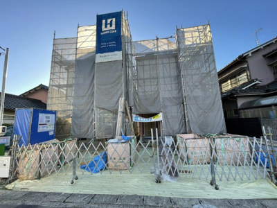 【前面道路含む現地写真】 | 守山区町北 全2棟　1号棟＜仲介手数料無料＞鳥羽見小・守山西中　新築一戸建て | 撮影住宅ローンアドバイザーの村田です。住宅ローン審査が通らなかった方、あきらめる前にご相談ください。